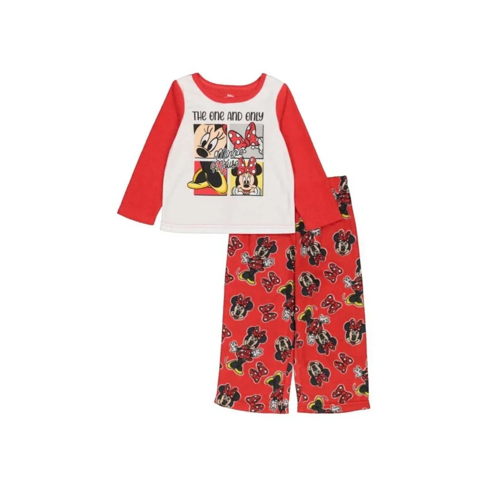 Minnie Mouse Baby Girls Pajama Set, 2 Pieces red Size 12M
